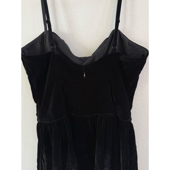 For Love & Lemons NWT Martini Black Velvet Statement Bow Mini Cocktail Dress S - Picture 7 of 15